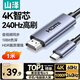 山澤Type-C轉HDMI線(xiàn)雷電4/5轉換器4K60/2K144Hz高清USB-C轉接頭投屏適用蘋(píng)果16/15/MacBook手機筆記本