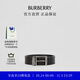 博柏利（BURBERRY）【禮物】男士 雙面兩用炭灰色格紋拼皮革針扣腰帶皮帶