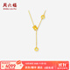 周六福 黃金套鏈女款5G足金車(chē)花經(jīng)典百搭小蠻腰鏈墜送女友 計價(jià) 40+5cm-3.49g