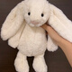 Jellycatjellycat米色邦尼兔白色邦尼兔毛絨玩具專(zhuān)柜正品送女生禮物現貨 乳白色 36cm
