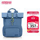 美旅箱包胡先煦同款旅行包男雙肩包大容量背包電腦包書(shū)包卷卷包UF6 冰藍色