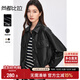 尚都比拉小個(gè)子通勤PU皮皮衣女秋季摩登氣質(zhì)短款機車(chē)服寬松落肩長(cháng)袖外套