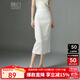 晚白【新品】秋款時(shí)尚簡(jiǎn)約氣質(zhì)半裙休閑百搭通勤OL半身裙 白色 M