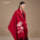 上海故事2025秋冬新款羊毛圍巾刺繡大披肩送女士長(cháng)輩媽媽圣誕節生日禮物