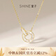 萱子（SHINE）飾品羅馬圓環(huán)毛衣項鏈小眾女鎖骨鏈禮物送女友生日禮物 黃色 45cm 1個