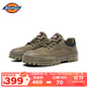 Dickies工裝鞋男秋季休閑鞋男百搭英倫風(fēng)低幫馬丁鞋耐磨男士休閑皮鞋 棕綠 39 【偏大一碼，適合運動(dòng)鞋40】