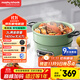 摩飛電器（Morphyrichards）多功能鍋電火鍋 家用烤涮一體電煮鍋電炒鍋電燒烤料理鍋 3L電熱火鍋鍋 MR9087 薄荷綠