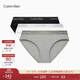 Calvin Klein內衣女士三條裝經(jīng)典提花腰邊ck舒適棉質(zhì)微彈性感比基尼三角內褲女 MP1-太空黑/椰青灰/月光白 3條 S 尺碼偏大，建議拍小一碼