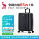 愛(ài)華仕行李箱20英寸男小型拉桿箱旅行箱女皮箱密碼箱飛機登機箱子燕尾黑