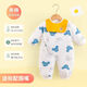 葉余新生兒衣服秋冬加厚夾棉保暖初生剛出生寶寶連體衣哈衣和尚服 贈米奇精靈(1件裝加厚款)配 36cm 52 建議9斤內的寶寶穿