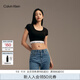 Calvin Klein內衣【CK曲線(xiàn)杯】女士ck聚攏升杯T恤式內搭外擴文胸QF8066AD UB1-墨夜黑 S