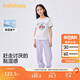 巴拉巴拉童裝兒童短袖套裝女童2025夏裝兩件套速干長(cháng)褲學(xué)院風(fēng)208225119009