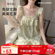 都市麗人吊帶軟萌可愛(ài)小甜心顯瘦吊帶睡衣透氣帶胸墊家居服套裝女3HHA07