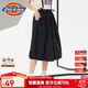 dickies半身裙女 純色學(xué)院風(fēng)a字中吊帶長(cháng)裙 DK010196 黑色 （寬松版型） L （28）