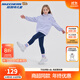 Skechers斯凱奇童裝女童緊身長(cháng)褲兒童秋冬加絨戶(hù)外運動(dòng)休閑褲L424G028 藏青色/002Z 130 cm