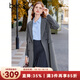 百圖betu女裝秋冬新款風(fēng)衣學(xué)院派西裝外套中長(cháng)款顯瘦風(fēng)衣2309T95 深灰 M