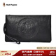 暇步士（Hush Puppies）手包男士休閑經(jīng)典狗狗標志商務(wù)出差牛皮大容量手拿包生日禮物