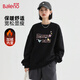 班尼路（Baleno）潮流衛衣女2025年冬季加絨圓領(lǐng)無(wú)帽套頭女裝上衣服百搭休閑字母款