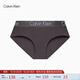 Calvin Klein內衣女士經(jīng)典提花腰邊ck柔軟莫代爾混紡防夾臀半包臀三角內褲女 5DG-黑灰色 1條 M
