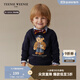 Teenie WeenieKids小熊童裝25年新款秋冬男女寶寶圓領(lǐng)印花加絨衛(wèi)衣 藏青色 100 cm