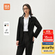 海瀾之家（HLA）西服套裝女款春秋一?？蹥赓|(zhì)西裝套裝女 黑色Y4【西服+西褲】 M 160/84A 建議100-115斤