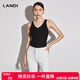 藍地（LANDI）白色修身螺紋針織吊帶小背心女夏季新款內搭上衣 黑色 M