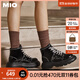 MIO米奧冬季新款工裝短靴百搭加絨馬丁靴顯瘦漆皮時(shí)裝靴女靴 黑色 36