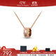 丹尼爾惠靈頓（DanielWellington）DW水晶項鏈 女生圓環(huán)形吊墜 鎖骨鏈時(shí)尚飾品生日禮物送女友 玫瑰金 DW00400212