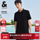 杰克·瓊斯（JACK&JONES）夏季新款無(wú)憂(yōu)搭翻領(lǐng)polo衫男士涼感短袖衣服刺繡簡(jiǎn)約百搭品牌男裝 黑色E40 S (170)
