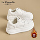 拉夏貝爾女鞋厚底增高小白鞋運動(dòng)百搭休閑板鞋子女160 米色 加絨款 37