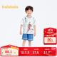 巴拉巴拉奧特曼男童短袖套裝夏季兒童t恤短袖童裝假兩件衣服吸濕速干潮酷 本白10101 110