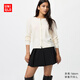 優(yōu)衣庫女裝羊絨圓領(lǐng)針織短開(kāi)衫/25秋冬新款479672 01 乳白色 M /160/84A