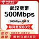 中國電信【電信單寬帶上門(mén)安裝】武漢電信200-500M有線(xiàn)寬帶辦理 武漢優(yōu)才寬帶包年500M（包調測費） （下單請留言身份證號、姓名、電話(huà)）