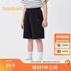 巴拉巴拉童裝兒童短褲男童2025夏季直筒休閑中褲女童【商場(chǎng)同款】 黑色90001 120