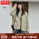 坦博爾羽絨服女短款翻領(lǐng)韓版寬松女士燈芯絨外套TD236266 奶茶棕 160 