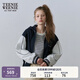 Teenie Weenie小熊連帽棒球服夾克外套寬松小個(gè)子春裝簡(jiǎn)約休閑女 藏青色 S (160)
