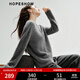 紅袖（hopeshow）慵懶風(fēng)高級感綿羊毛針織衫2025冬季新款女裝【舒芙絨】?jì)却蠲?煙灰056 M