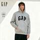 GAP男女裝2025秋季新款字母logo抓絨連帽衛衣寬松上衣美版850834 淺灰色 M 美碼 L亞洲碼180/96A