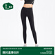 松山棉店小薄荷高彈無(wú)痕裸感打底褲女可外穿休閑運動(dòng)瑜伽褲鯊魚(yú)打底褲 黑色 均碼 PLUS(130-180斤)