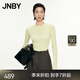 JNBY/江南布衣秋冬美麗諾羊毛針織衫女圓領(lǐng)撞色拼接毛衣5O0312880 750/黃色系多彩混雜色 M