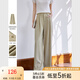 梵希蔓簡(jiǎn)約通勤山本休閑褲女2025夏季新款高腰垂感寬松直筒闊腿褲 A1118 卡其色 29