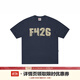 F426國潮牌新款寬松休閑美式街頭亂線(xiàn)流蘇短袖T恤 藏青色 M