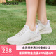 斯凱奇（Skechers）女鞋秋季slip ins閃穿鞋網(wǎng)面透氣輕便休閑運動(dòng)鞋117502 乳白色/OFWT 37