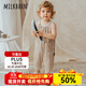 Milkbarn兒童無袖連體褲 1-6歲中小童純棉背帶褲寶寶春夏外出褲子 格紋LOGO 90
