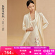 金三塔睡袍女真絲桑蠶絲國風(fēng)中式優(yōu)雅輕奢晨袍敦煌聯(lián)名 單袍-沙金色 L