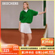 斯凱奇（SKECHERS）閃步鞋|小白鞋女閃穿鞋一腳蹬軟底秋新款休閑運(yùn)動(dòng)鞋117617