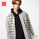 優(yōu)衣庫男裝女裝法蘭絨格子襯衫長(cháng)袖襯衣外套485132 485133 485134 485132/01乳白色 M