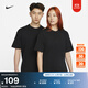 耐克男子寬松純棉T恤舒適休閑刺繡個(gè)性針織棉NIKE DO7393 010黑/(黑) L