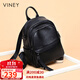 viney牛皮雙肩包女時(shí)尚大容量旅游旅行書(shū)包初中學(xué)生背包生日禮物送女友