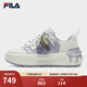 斐樂(lè )（FILA）官方仙人掌女鞋秋季新款學(xué)生增高板鞋休閑鞋厚底運動(dòng)鞋 白棉花糖/朦朧紫-MO 39